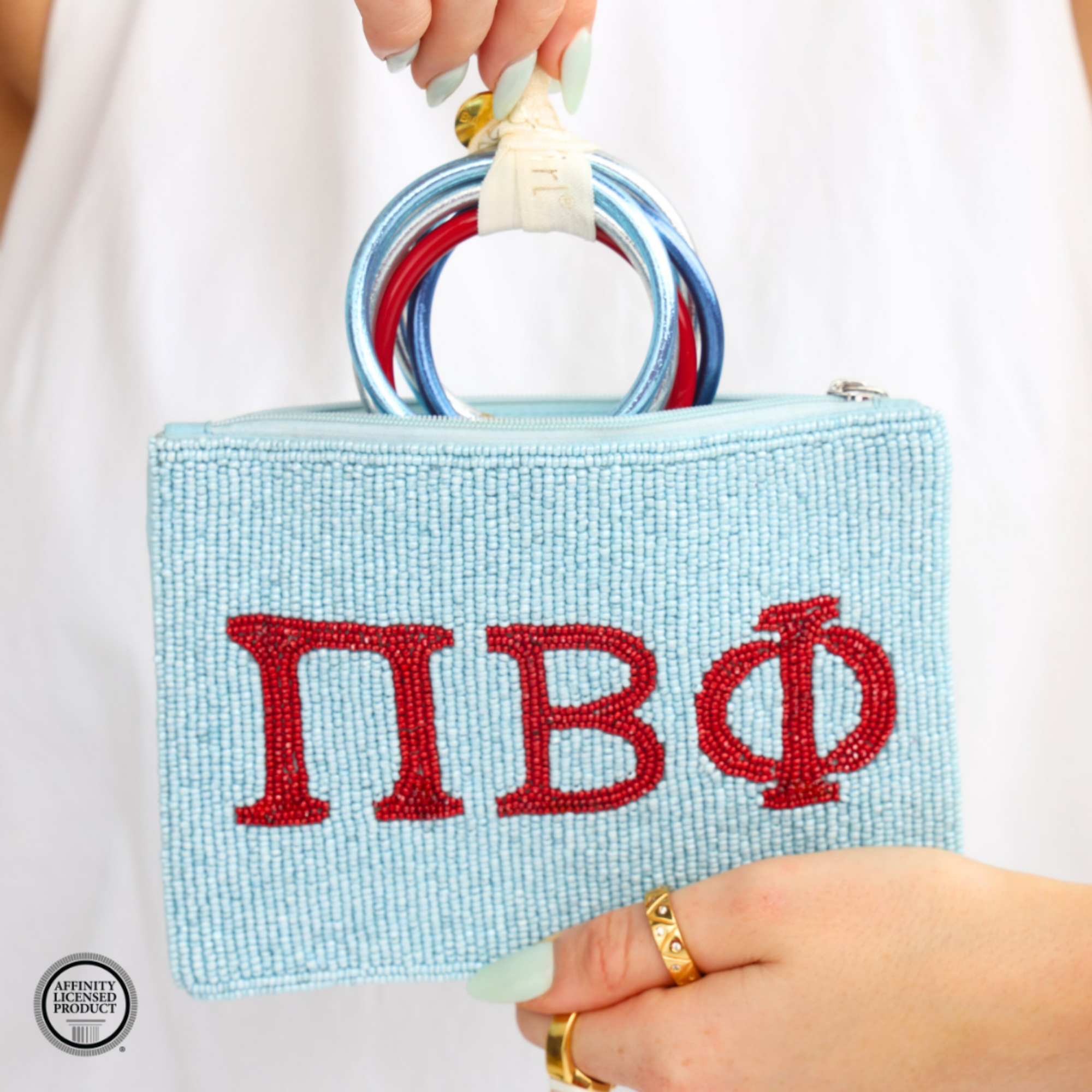 Pi Beta Phi Beaded Pouch