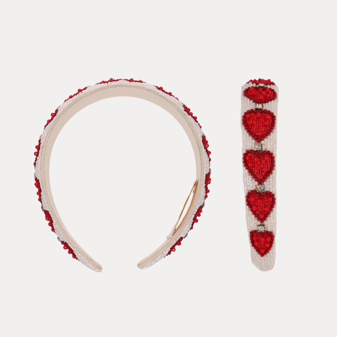 Red Hearts Headband