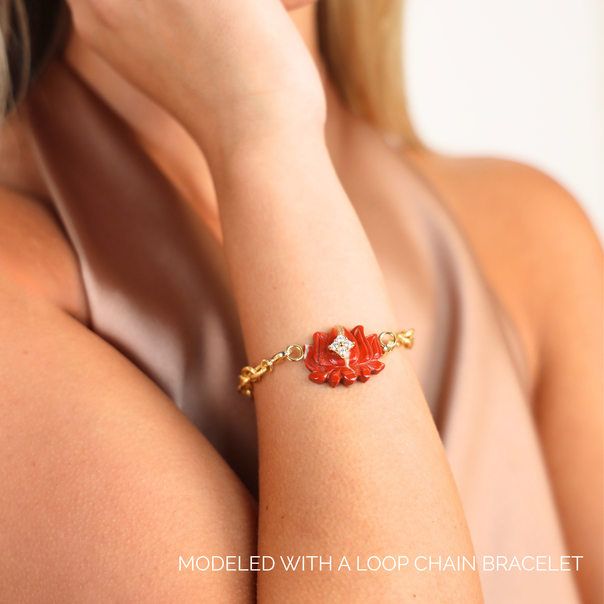 Jasper Lotus Charm