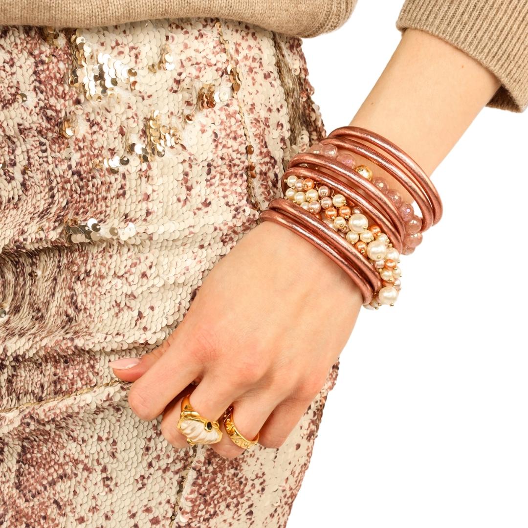 Rose Gold All Weather Bangles | BuDhaGirl