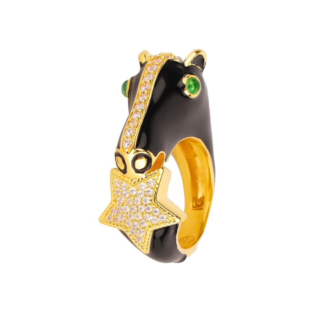 Black Stallion Ring for Women | BuDhaGirl