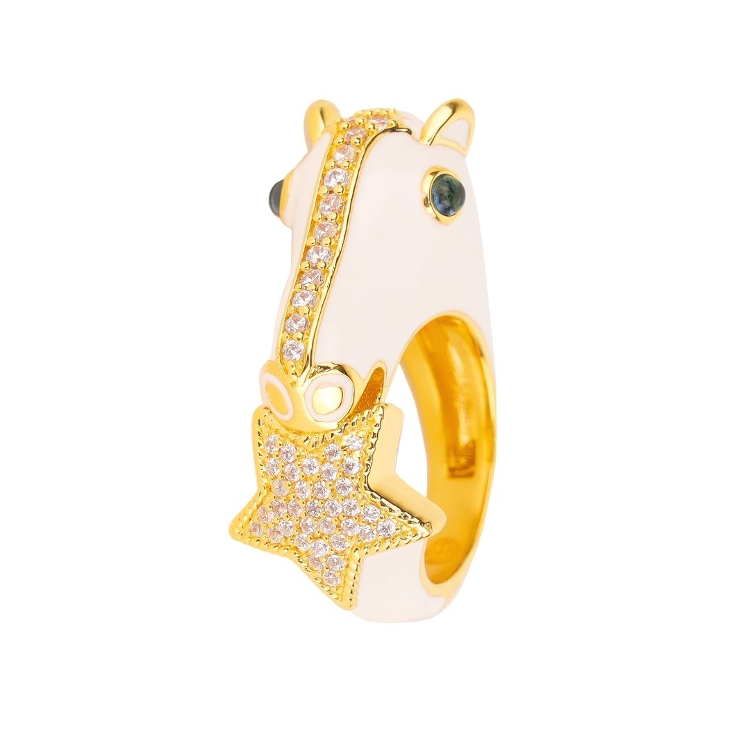 White Stallion Ring for Women | BuDhaGirl