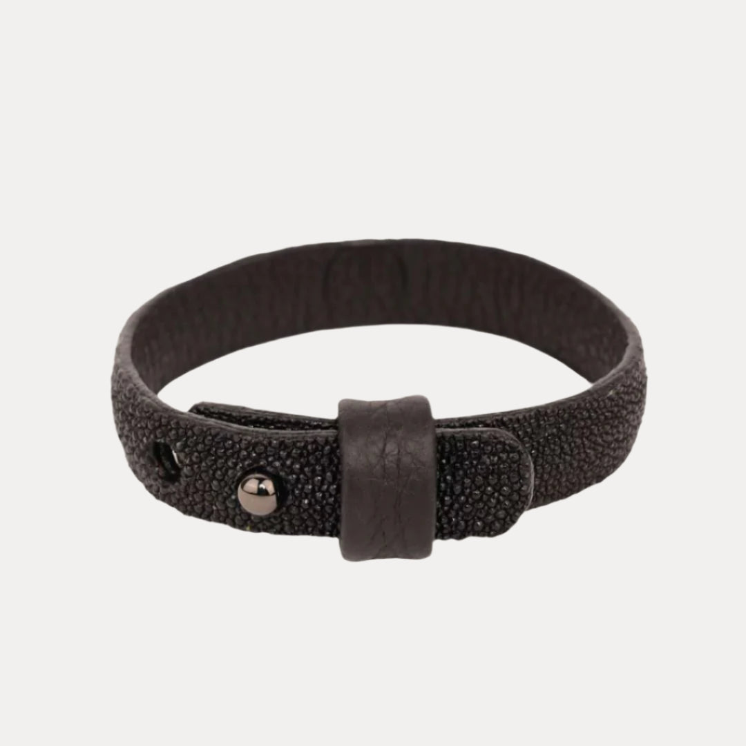 Stingray Black Wrist Wrap Bracelet For Men | BuDhaHomme by BuDhaGirl