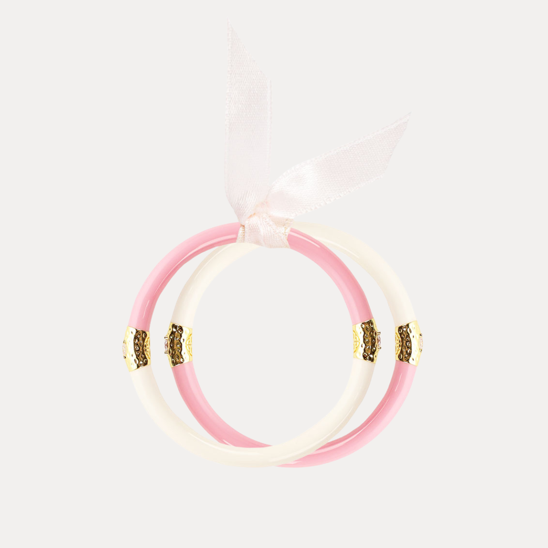 Pink/Ivory Yin & Yang All Season Bangles™ (ASB™) per bambini