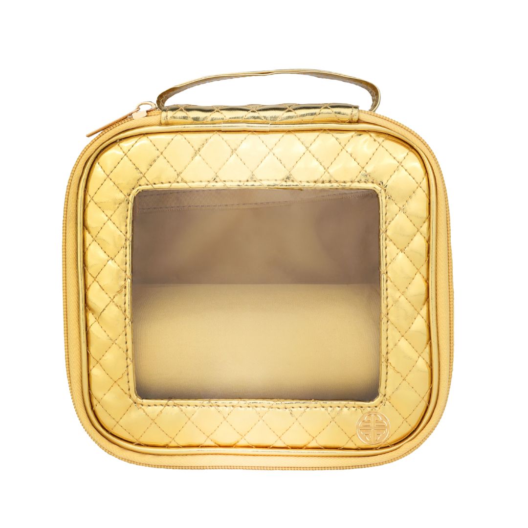 Large Gold Travel Case for Jewelry Storage | BuDhaGirl