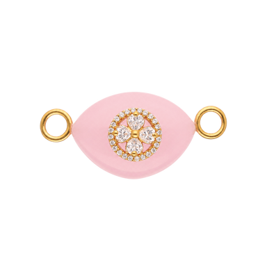 Rose Quartz Clover Charm