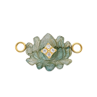 Labradorite Lotus Charm
