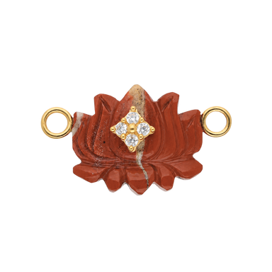 Red Chalcedony Lotus Charm