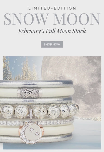 February Snow Moon Bangle Bracelet Stack of the Week | BuDhaGirl