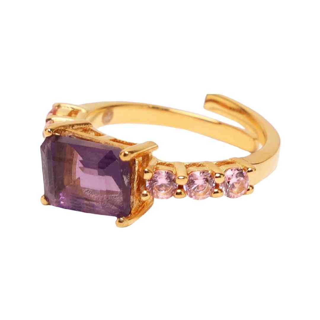 Purple Crystal | Emerald Cut | Princess Ring | BuDhaGirl