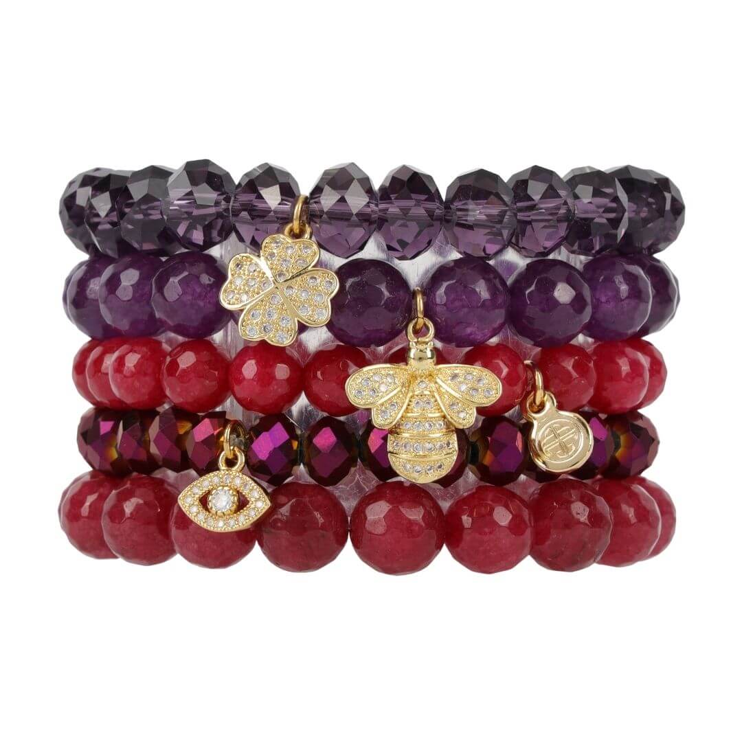 Chamonix - Crystal Beaded Multi Bracelet Set | BuDhaGirl