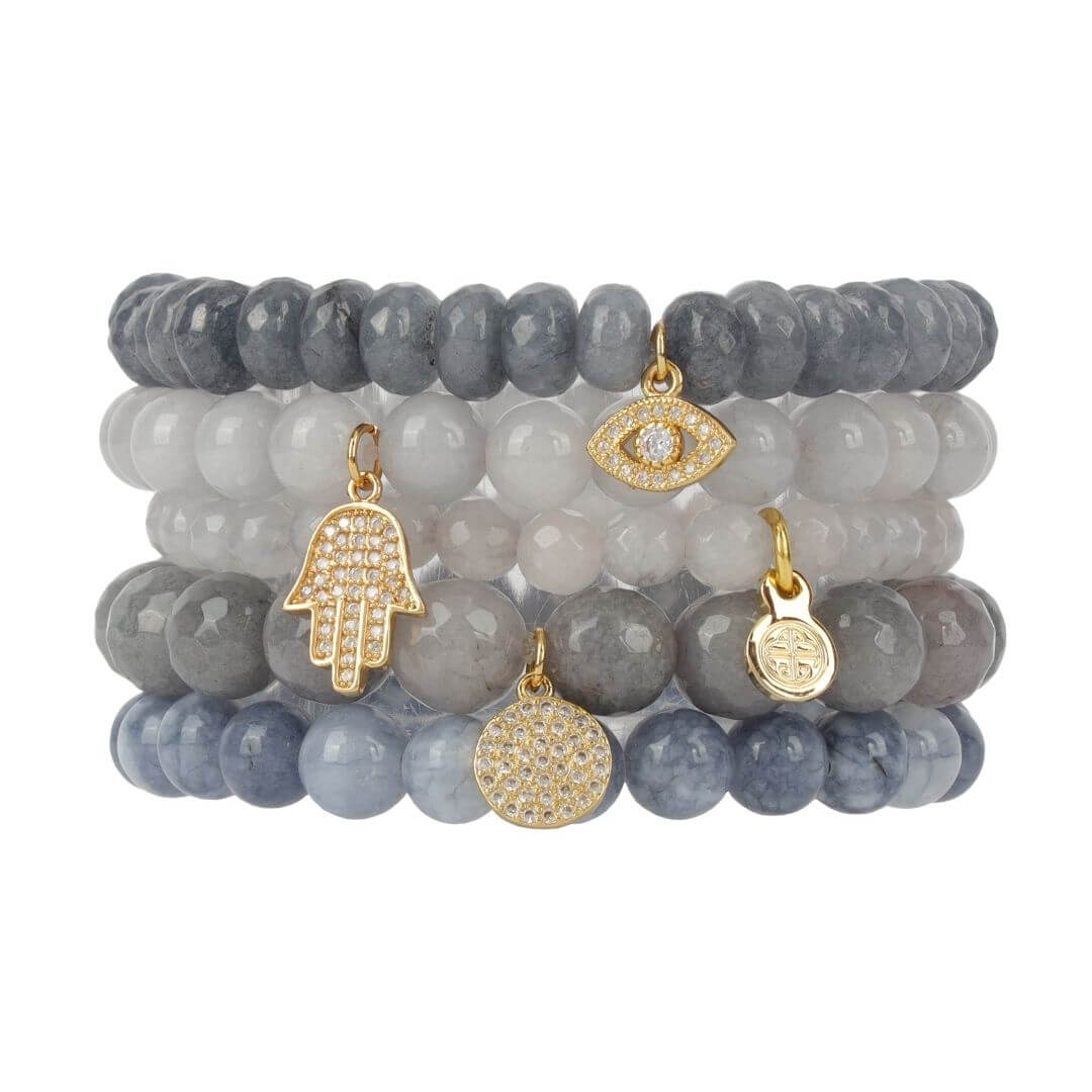 Chamonix - Crystal Beaded Multi Bracelet Set | BuDhaGirl