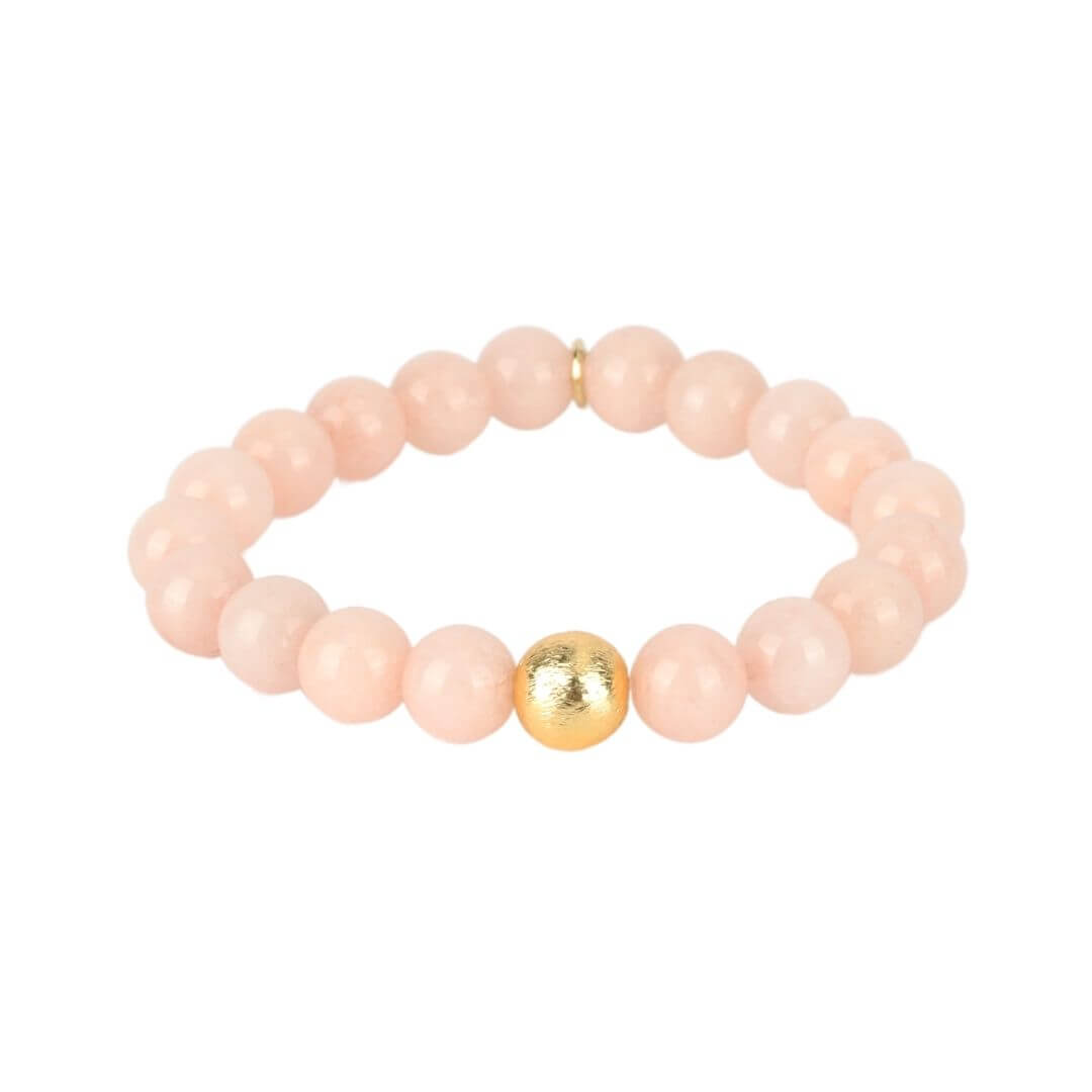 Pastel Pink Blush Bianca Beaded Bracelet For Women | BuDhaGirl