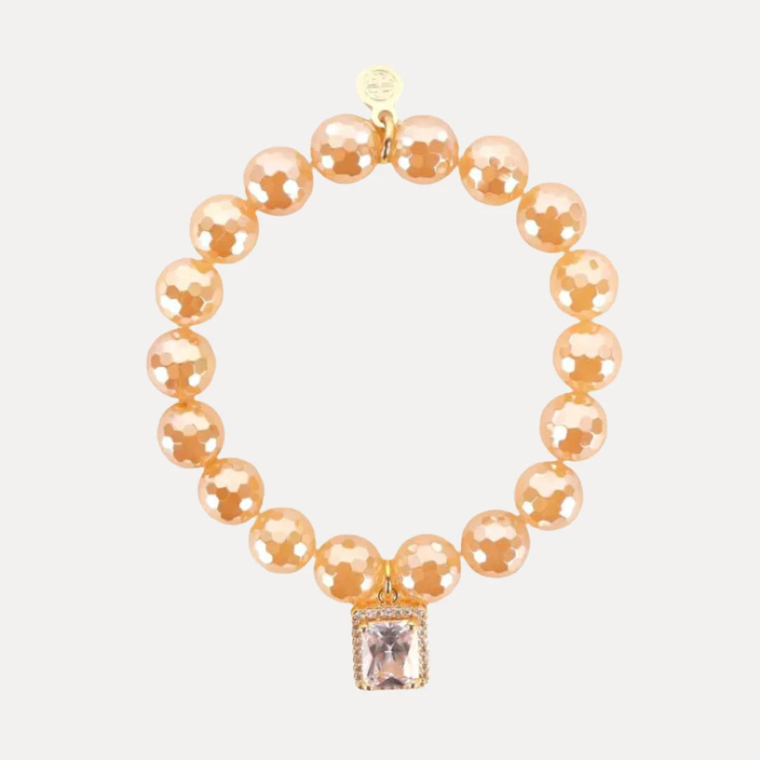 Celeste Bracelet With Cushion Cut Crystal Charm | BuDhaGirl