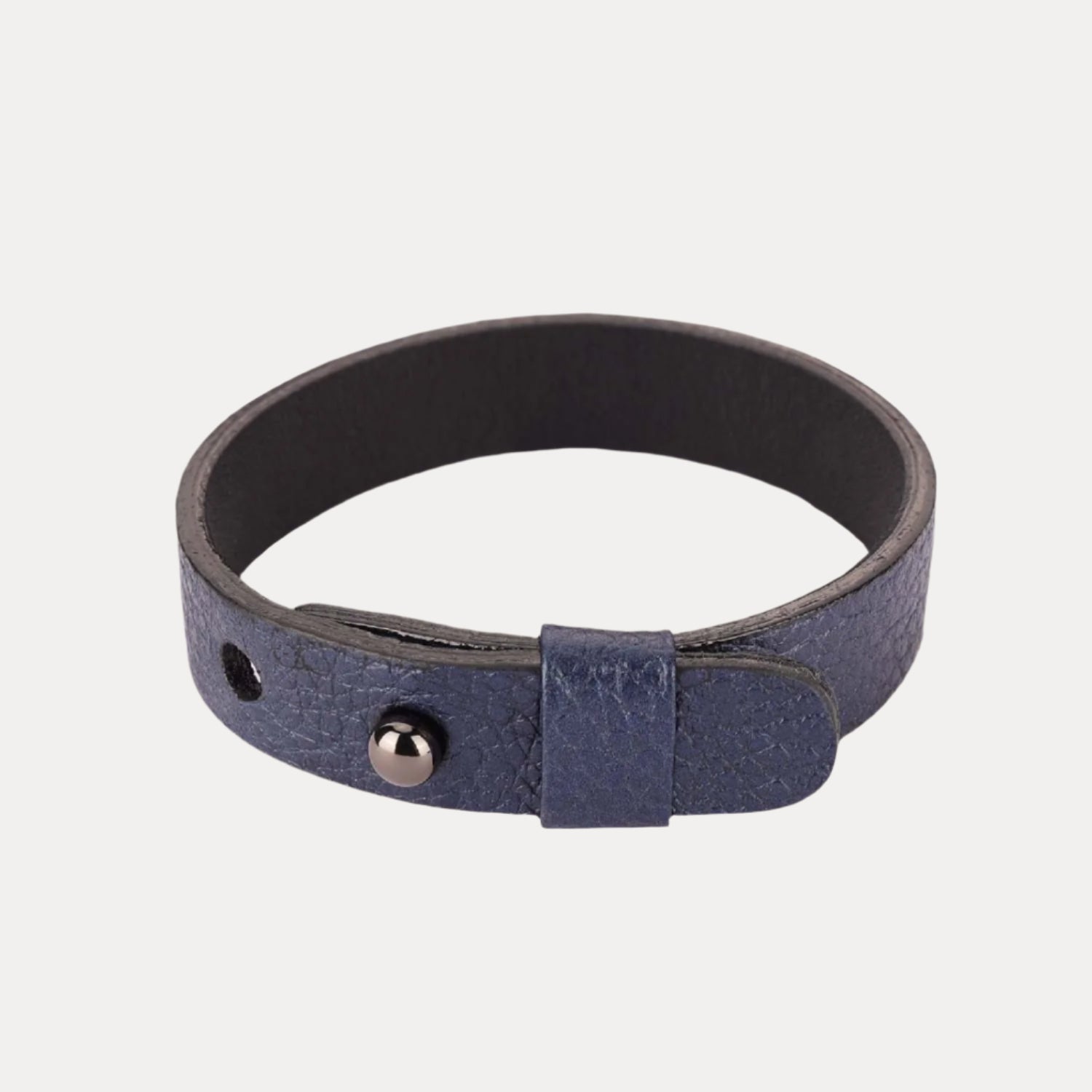Navy Blue Leather Bracelet for Men | Mens Jewelry and Bracelets for Men | BuDhaGirl