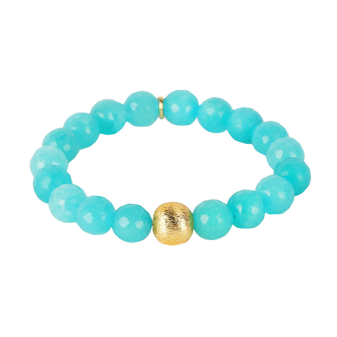 Aqua Blue Bianca Beaded Bracelet For Women | BuDhaGirl