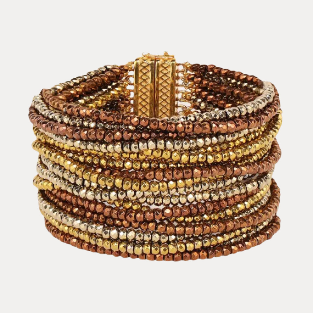 Angelina Bracelet: Multi Strand Tiny Faceted Crystals | BuDhaGirl