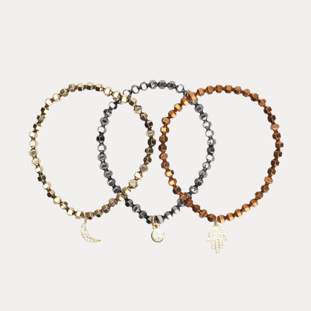 Metallic Kryptonite Bracelets - Set of 3 | BuDhaGirl