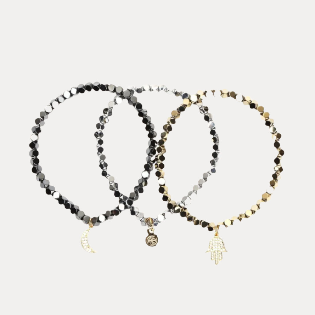 Metallic Kryptonite Bracelets - Set of 3 | BuDhaGirl