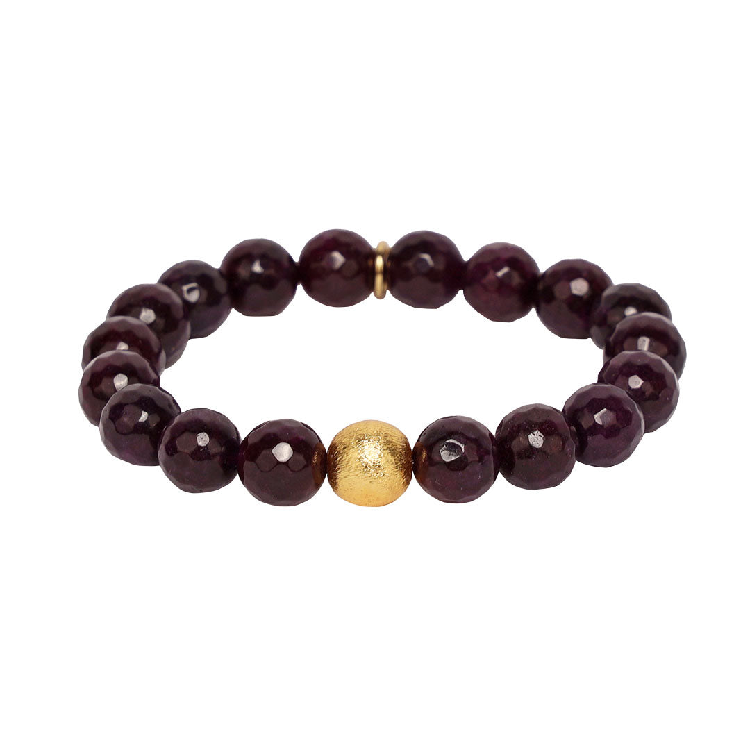 Garnet Red Bianca Beaded Bracelet For Women | BuDhaGirl