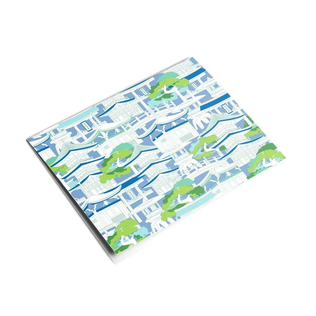 Blue High Quality Notecard Set | Pagoda Inspired | BuDhaGirl