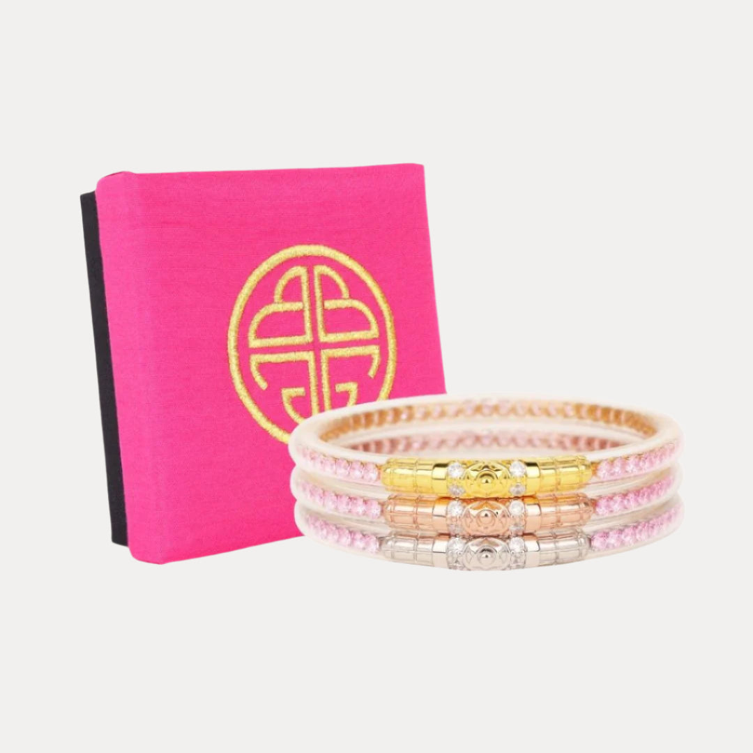 Three Queens All Weather Bangles® (AWB®) - Petal Pink | Bangle Bracelets for Women | BuDhaGirl