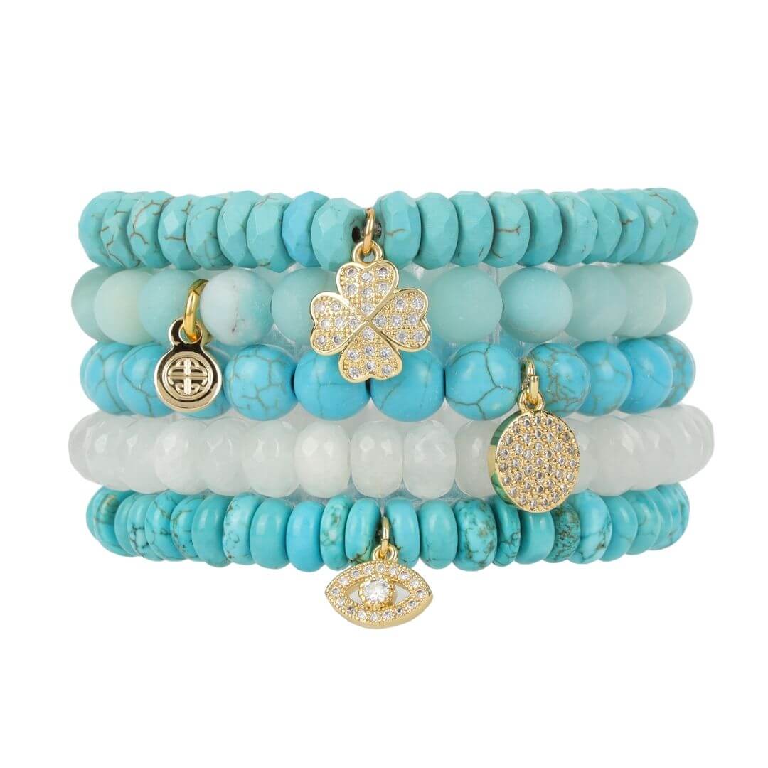 Chamonix - Crystal Beaded Multi Bracelet Set | BuDhaGirl