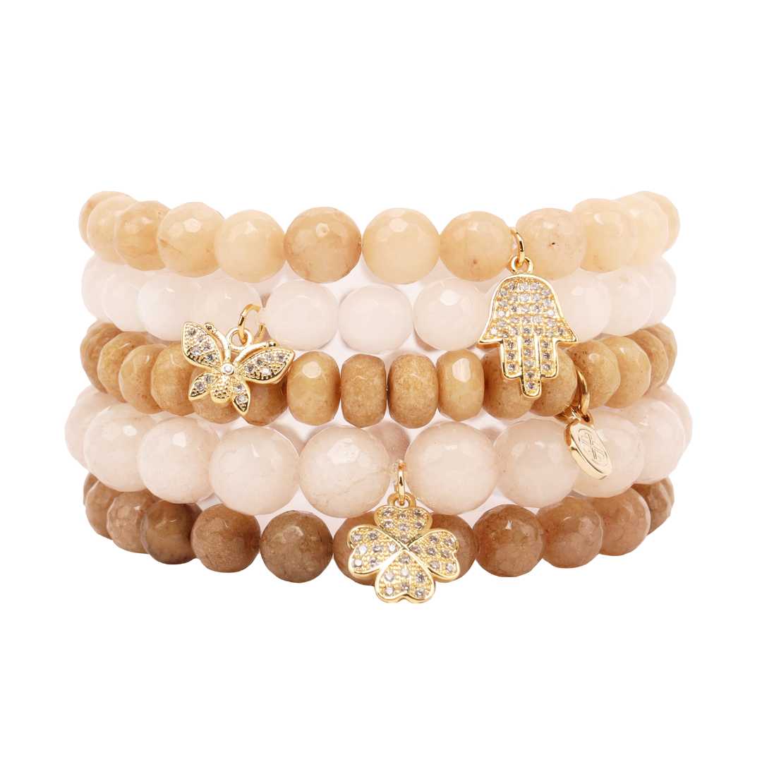 Chamonix - Crystal Beaded Multi Bracelet Set | BuDhaGirl